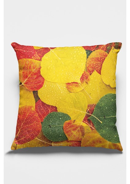 Yapraklı Dokuma Premium Tay Tüyü Kumaş Çift Taraflı Kırlent Yastık Kılıfı 43X43 Cm KRL070 fiyatları