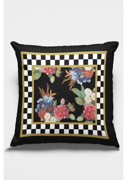 Premium Tay Tüyü Dokuma Kumaş Çift Taraflı Fas Desen Kırlent Yastık Kılıfı 43X43 Cm KRL222