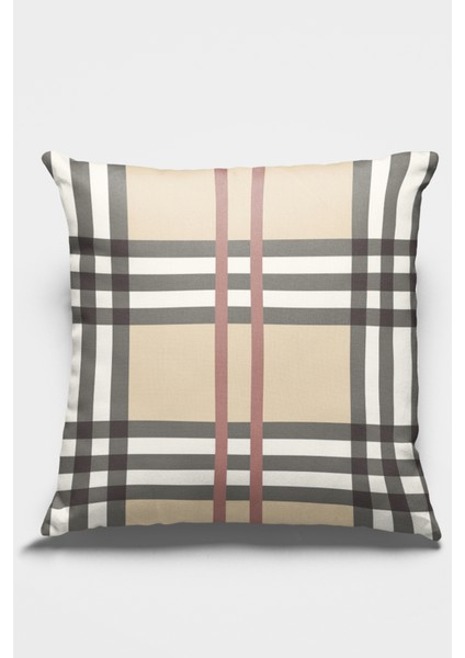Çizgili Tay Tüyü Dokuma Premium Kumaş Çift Taraflı Kırlent Yastık Kılıfı 43X43 Cm KRL142 fiyatları