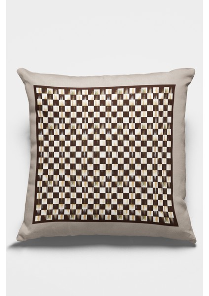 Fas Desen Dokuma Premium Tay Tüyü Kumaş Çift Taraflı Kırlent Yastık Kılıfı 43X43 Cm KRL225