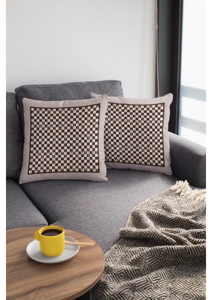Fas Desen Dokuma Premium Tay Tüyü Kumaş Çift Taraflı Kırlent Yastık Kılıfı 43X43 Cm KRL225 modelleri