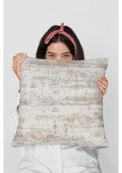 Premium Tay Tüyü Çift Taraflı Kırlent Yastık Kılıfı Dokuma Vintage Kumaş 43X43 Cm KRL128 fiyatları