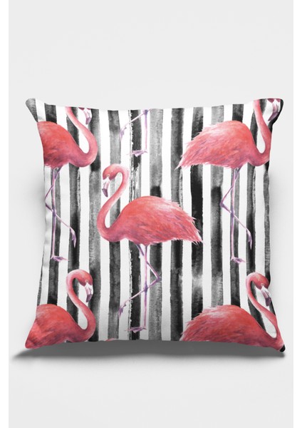 Flamingo Dokuma Premium Tay Tüyü Kumaş Çift Taraflı Kırlent Yastık Kılıfı 43X43 Cm KRL354