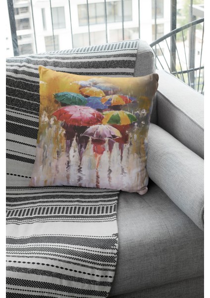 Premium Nazar Boncuklu Tay Tüyü Çift Taraflı Kırlent Yastık Kılıfı Dokuma Kumaş 43X43 Cm KRL161 fiyatları