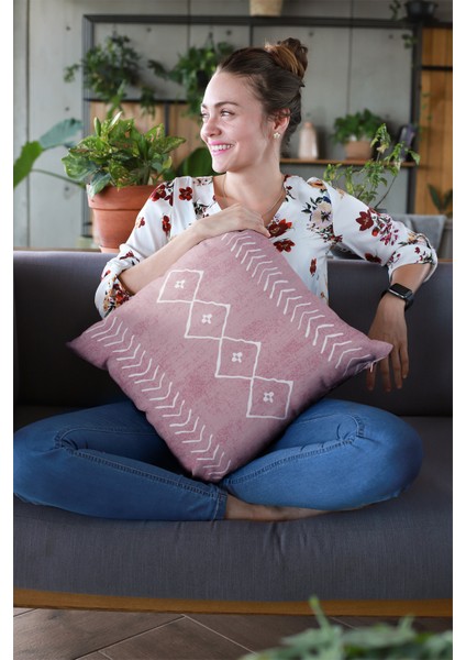 Leke Tutmaz Premium Tay Tüyü Kumaş Çift Taraflı Kırlent Moroccan Yastık Kılıfı 43X43 Cm KRL194 fırsatları