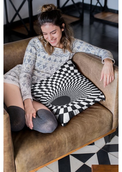 Premium Tay Tüyü Çift Taraflı Kırlent Yastık Kılıfı Dokuma Leke Tutmaz Kumaş Ilizyon 43X43 Cm KRL205 fırsatları