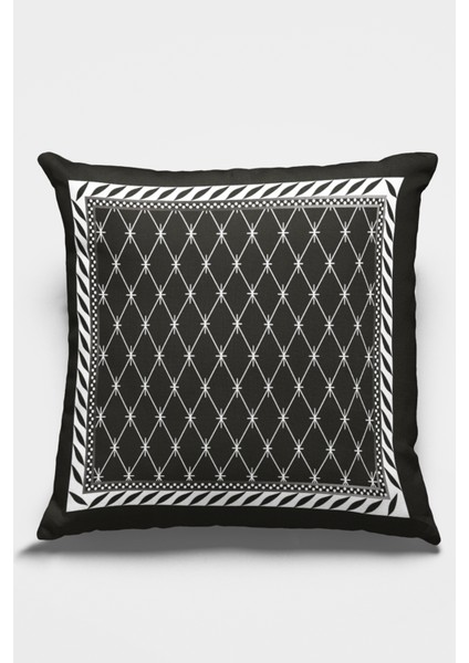 Dokuma Kumaş Premium Tay Tüyü Çift Taraflı Kırlent Yastık Kılıfı Modern Klasik 43X43 Cm KRL334