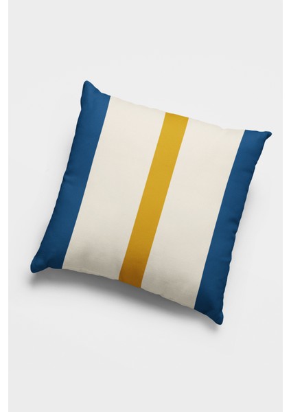 Premium Tay Tüyü Dokuma Kumaş Çift Taraflı Sade Çizgili Kırlent Yastık Kılıfı 43X43 Cm KRL971