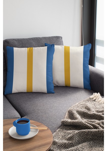 Premium Tay Tüyü Dokuma Kumaş Çift Taraflı Sade Çizgili Kırlent Yastık Kılıfı 43X43 Cm KRL971 fırsatları