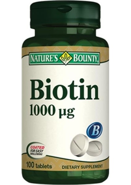 Natures Bounty Biotin 1000 Mcg Takviye Gıda 100 Tablet