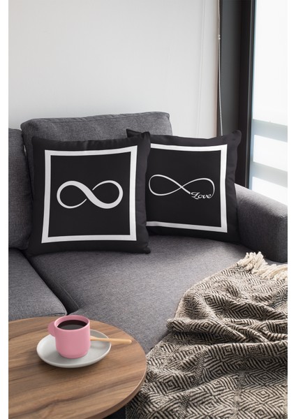 43X43 Cm Siyah Tay Tüyü Döşemelik Premium Kumaş Dekoratif Çift Taraflı Sonsuz Kırlent Kılıfı KRL622 fırsatları