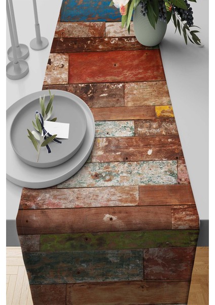 Elit Dokuma Leke Tutmaz Tay Tüyü Kumaş Masa Örtüsü Ranır 40X140 Cm RNR029