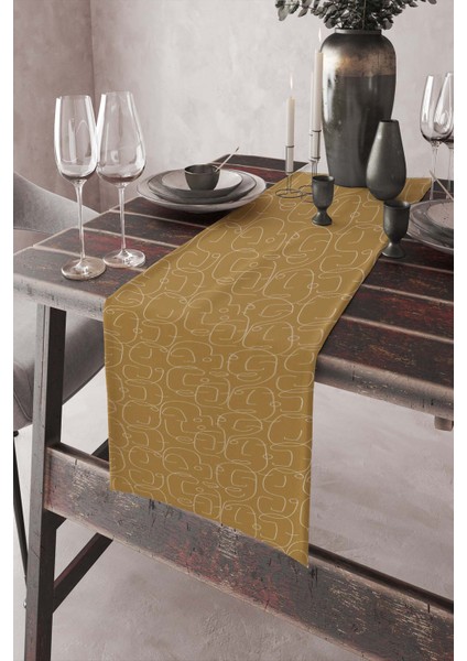 Tay Tüyü Elit Dokuma Leke Tutmaz Kumaş Masa Örtüsü Ranır 40X140 Cm RNR035