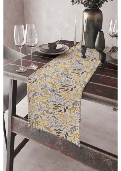 Tay Tüyü Masa Örtüsü Ranır Elit Dokuma Leke Tutmaz Kumaş 40X140 Cm RNR052