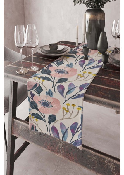 Elit Dokuma Leke Tutmaz Tay Tüyü Kumaş Masa Örtüsü Ranır 40X140 Cm RNR056