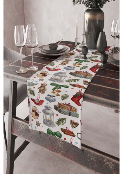 Masa Örtüsü Ranır Elit Tay Tüyü Dokuma Leke Tutmaz Kumaş 40X140 Cm RNR058