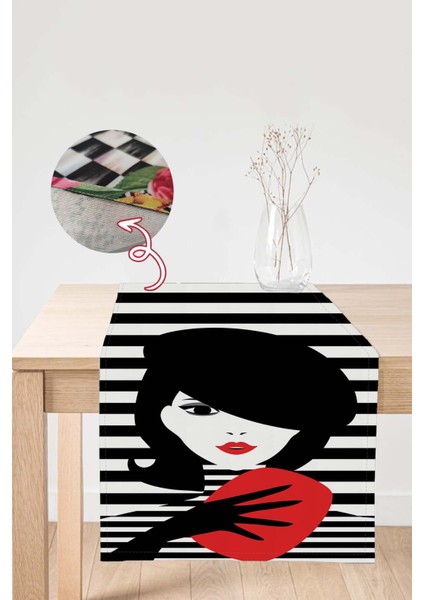 Masa Örtüsü Ranır Elit Tay Tüyü Dokuma Leke Tutmaz Kumaş 40X140 Cm RNR059