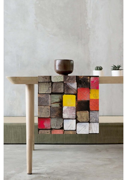 Masa Örtüsü Ranır Elit Tay Tüyü Dokuma Leke Tutmaz Kumaş 40X140 Cm RNR076