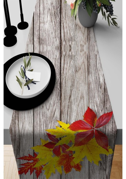 Masa Örtüsü Runner Elit Tay Tüyü Dokuma Leke Tutmaz Kumaş 40X140 Cm RNR104