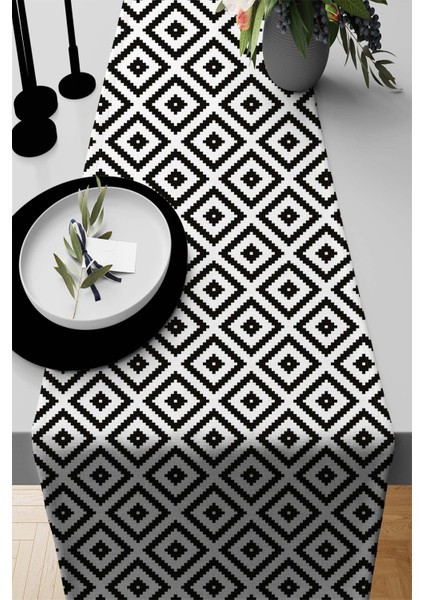 Tay Tüyü Elit Leke Tutmaz Dokuma Kumaş Masa Örtüsü Runner 40X140 Cm RNR108