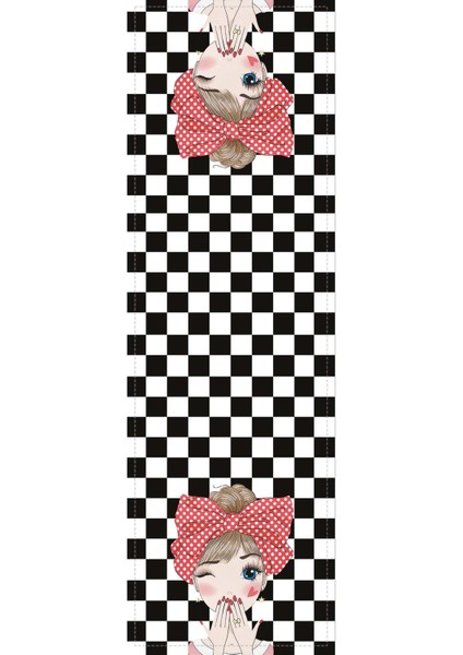 Elit Leke Tutmaz Tay Tüyü Dokuma Kumaş Masa Örtüsü Runner 40X140 Cm RNR111