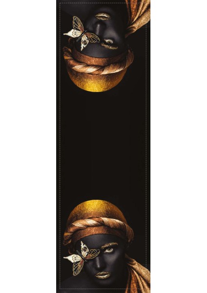 Arap Kızı Runner Elit Tay Tüyü Dokuma Leke Tutmaz Kumaş Masa 40X140 Cm RNR129