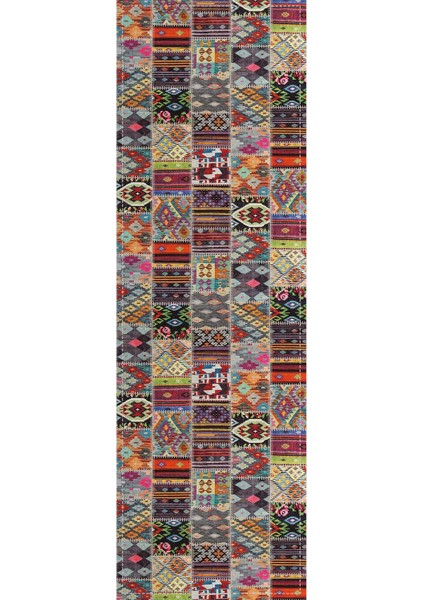 Elit Tay Tüyü Dokuma Leke Tutmaz Kumaş Masa Örtüsü Runner Patchwork 40X140 Cm RNR152