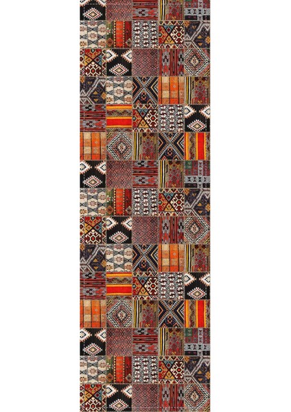 Tay Tüyü Dokuma Elit Leke Tutmaz Kumaş Masa Örtüsü Runner Patchwork 40X140 Cm RNR168