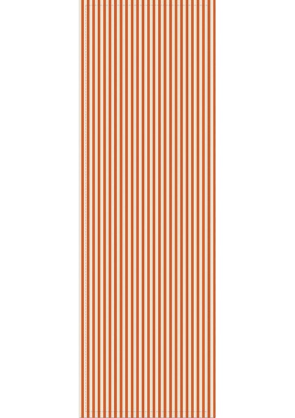 Dikey Çizgili Elit Tay Tüyü Dokuma Leke Tutmaz Kumaş Masa Örtüsü Runner 40X140 Cm RNR174