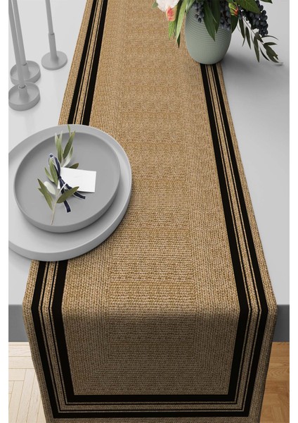 Runner Masa Örtüsü Elit Tay Tüyü Dokuma Leke Tutmaz Kumaş Hasır 40X140 Cm RNR190