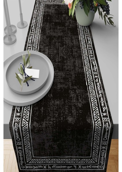 Leke Tutmaz Elit Tay Tüyü Dokuma Kumaş Masa Örtüsü Runner Etnik 40X140 Cm RNR218