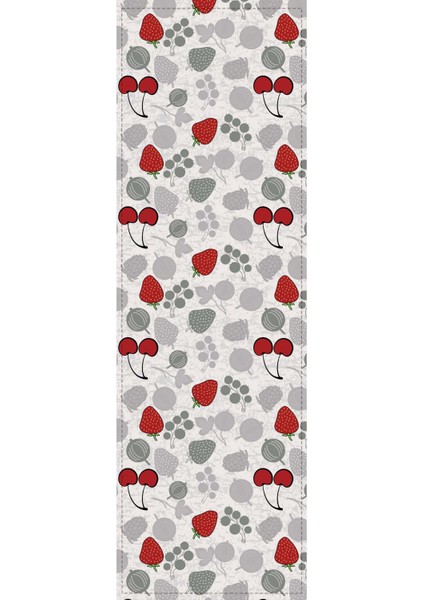 Leke Tutmaz Elit Tay Tüyü Dokuma Kumaş Masa Örtüsü Runner Çilek ve Kiraz 40X140 Cm RNR228 fiyatları