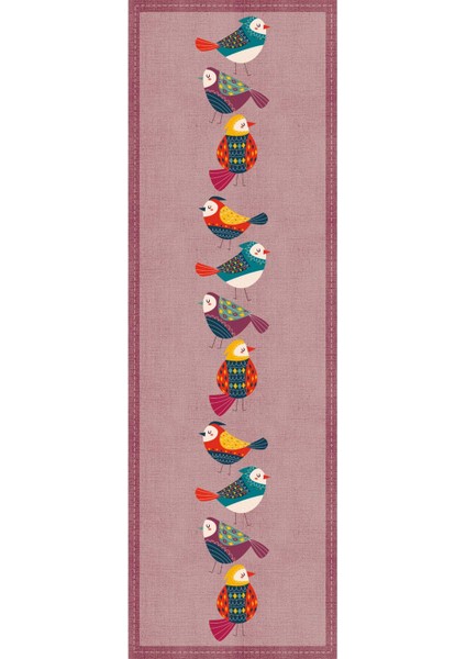 Masa Örtüsü Runner Elit Tay Tüyü Dokuma Leke Tutmaz Kumaş Kuşlu 40X140 Cm RNR213 fiyatları