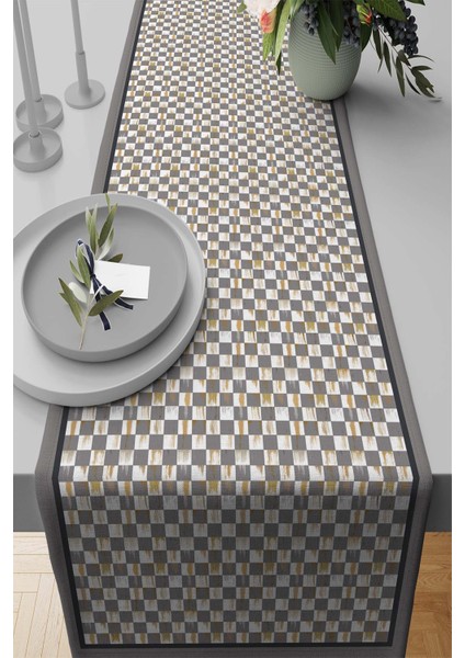 Masa Örtüsü Runner Elit Tay Tüyü Dokuma Leke Tutmaz Kumaş Mackenzie 40X140 Cm RNR226