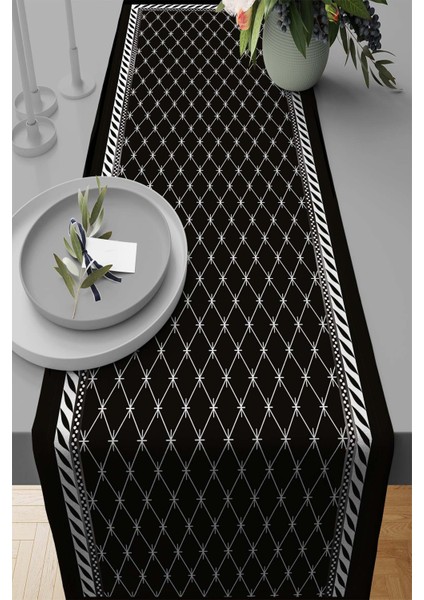Tay Tüyü Dokuma Elit Leke Tutmaz Kumaş Masa Örtüsü Runner Prestige 40X140 Cm RNR334