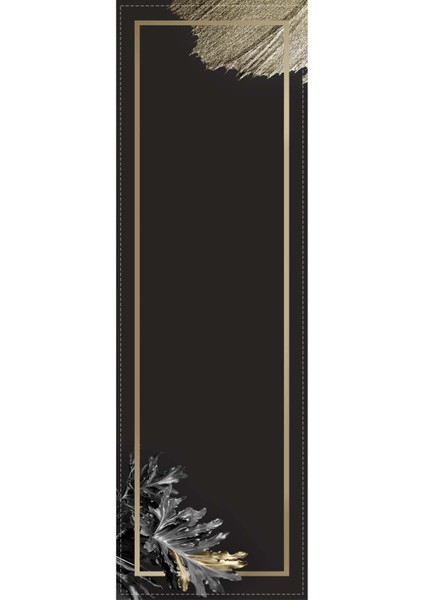 Runner Masa Örtüsü Elit Tay Tüyü Dokuma Leke Tutmaz Kumaş Gümüş Yaprak 40X140 Cm RNR361