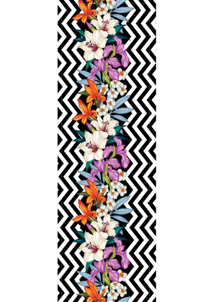 Elit Tay Tüyü Dokuma Leke Tutmaz Kumaş Masa Örtüsü Runner Zambak 40X140 Cm RNR405