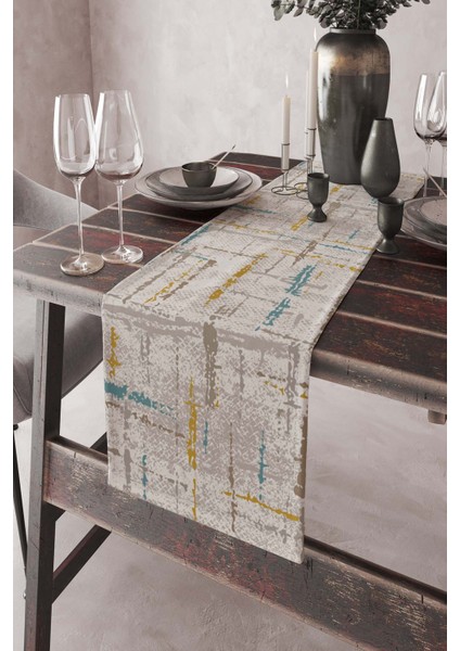 Runner Masa Örtüsü Elit Tay Tüyü Dokuma Leke Tutmaz Kumaş Style 40X140 Cm RNR411