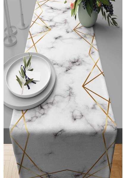 Prizma Elit Tay Tüyü Dokuma Leke Tutmaz Kumaş Masa Örtüsü 40X140 Cm RNR419