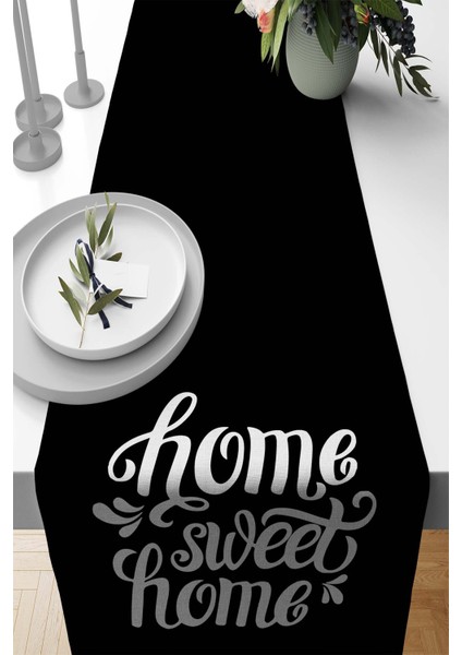 Tay Tüyü Dokuma Elit Leke Tutmaz Kumaş Masa Örtüsü Home Sweet Runner 40X140 Cm RNR426