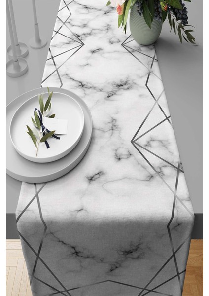 Leke Tutmaz Elit Tay Tüyü Dokuma Kumaş Masa Örtüsü Runner 40X140 Cm RNR422