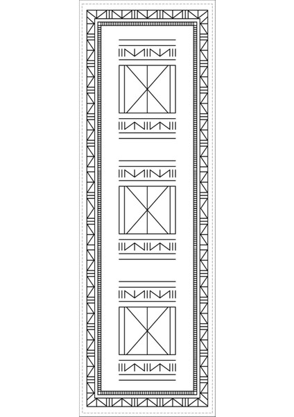 Leke Tutmaz Elit Tay Tüyü Dokuma Kumaş Masa Örtüsü Runner Etnik Desen 40X140 Cm RNR432