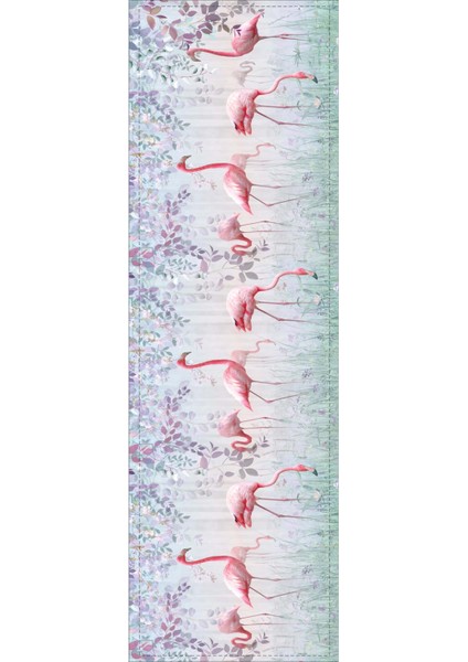 Flamingo Desen Tay Tüyü Dokuma Elit Leke Tutmaz Kumaş Masa Örtüsü Runner 40X140 Cm RNR428 fiyatları
