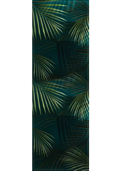 Tay Tüyü Elit Dokuma Leke Tutmaz Kumaş Masa Örtüsü Runner Yapraklı 40X140 Cm RNR438
