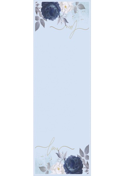 Leke Tutmaz Elit Tay Tüyü Dokuma Kumaş Masa Örtüsü Runner Lacivert Gül 40X140 Cm RNR442 fiyatları
