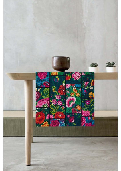 Elit Leke Tutmaz Tay Tüyü Dokuma Kumaş Masa Örtüsü Ranır 40X140 Cm RNR102