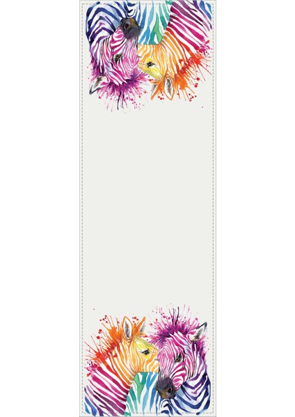 Dokuma Kumaş Elit Tay Tüyü Leke Tutmaz Masa Örtüsü Runner Renkli Zebralar 40X140 Cm RNR445 fiyatları