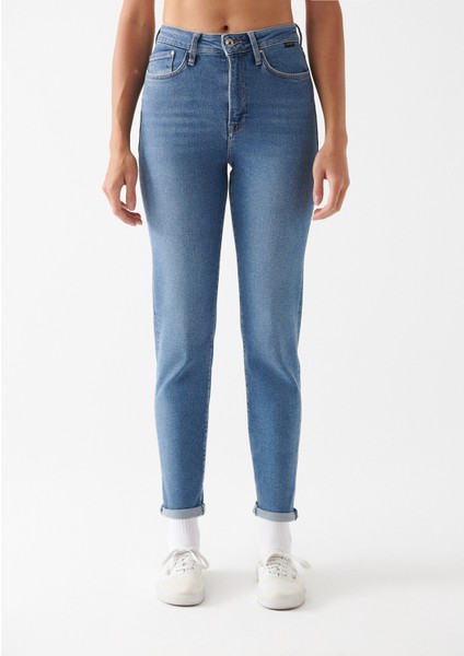 Kadın Star Mavi Zımparalı Gold Shape Jean Pantolon 101077-82194 modelleri