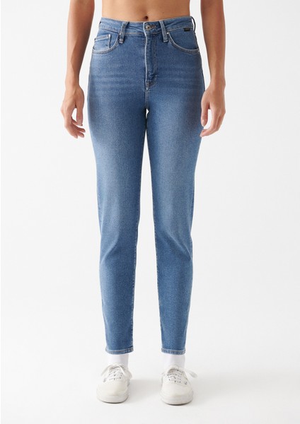 Kadın Star Mavi Zımparalı Gold Shape Jean Pantolon 101077-82194 fırsatları