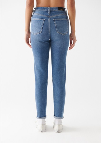 Kadın Star Mavi Zımparalı Gold Shape Jean Pantolon 101077-82194 indirimleri